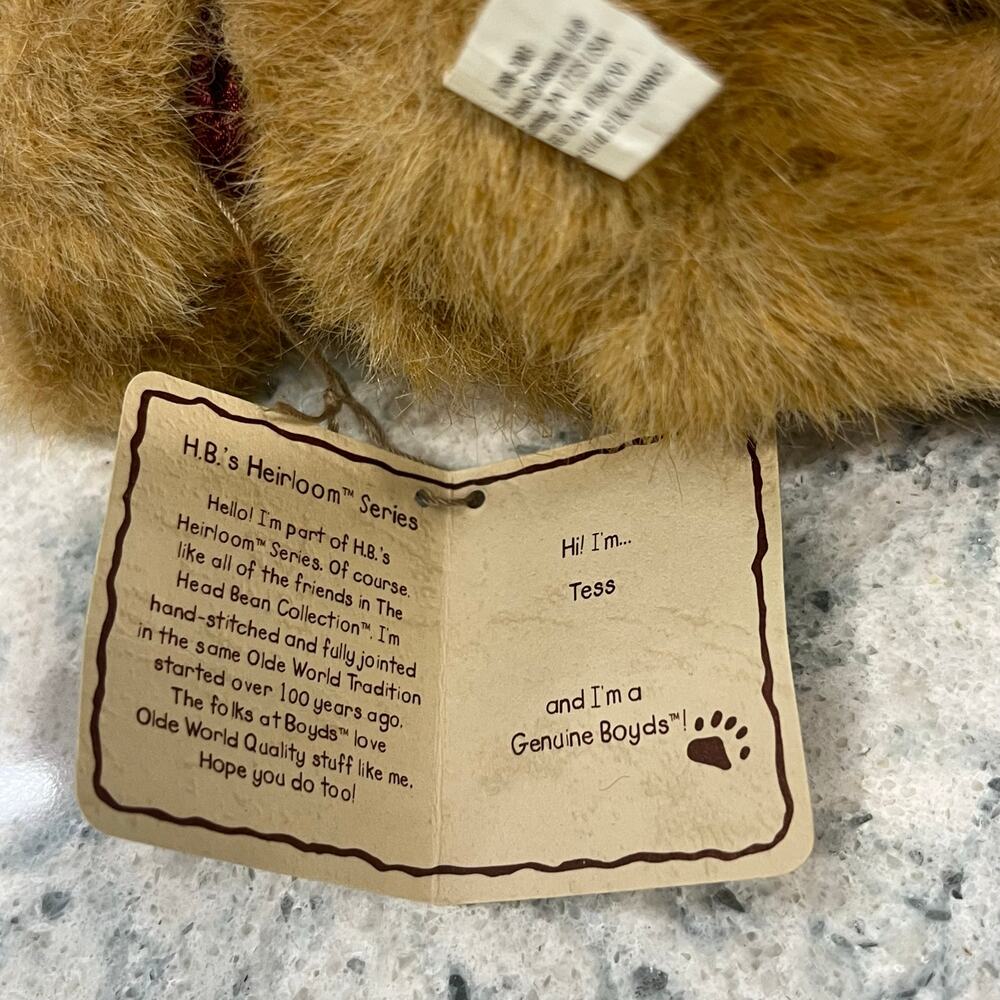 Boyds Bears "The Head Bean Collection" Patriotic Americana Tess Plush Ornament - Picture 3 of 7